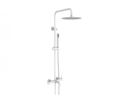 Душевая система с тропическим душем и смесителем,белый матовый FELICE 0660 BIANCO OPACO