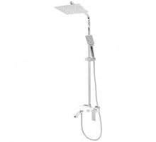 Душевая система с тропическим душем и смесителем белый хром FELICE 1060 B CROMO-BIANCO