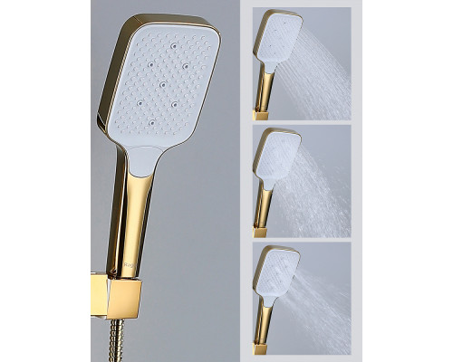 Душевая система Raglo R02.24.23 для ванны и душа излив поворотный 20 см, золото