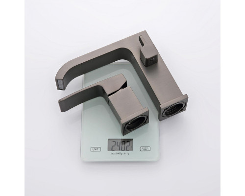 Смеситель Raglo R02.31.09 на борт ванны врезной монолитный, графит