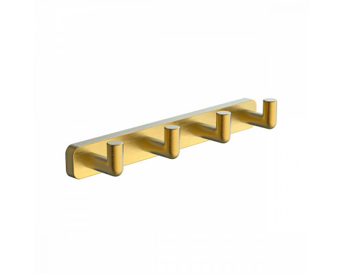 Крючок для полотенец Raglo R320.054.03 четверной,сатин золотой