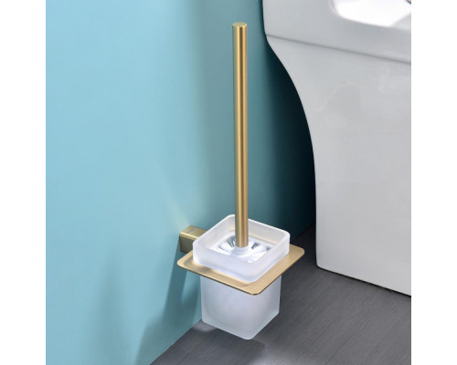 Ёршик для унитаза Raglo R301.10.03 с держателем,сатин золотой