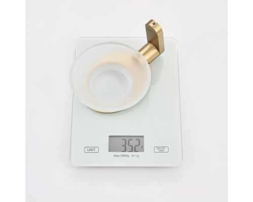 Мыльница Raglo R300.02.03 с держателем,сатин золотой