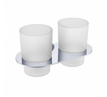 Стакан для зубных щеток с держателем Raglo R300.08 двойной,хром