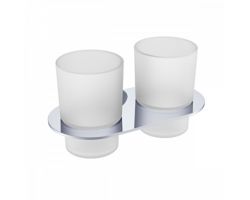 Стакан для зубных щеток с держателем Raglo R300.08 двойной,хром