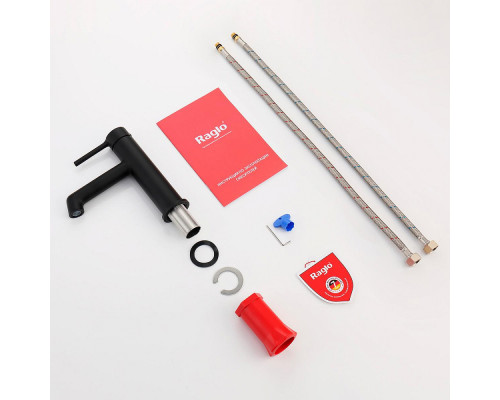 Смеситель Raglo R20.10.06 для раковины монолитный, черный