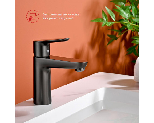 Смеситель Raglo R31.10.09 для раковины монолитный, графит