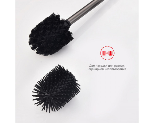 Ёршик для унитаза Raglo R300.10.09 с держателем,графит