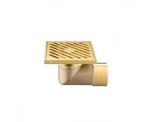 Душевой трап Raglo R606.10.03 100х100мм, нержавеющая сталь, сатин золотой