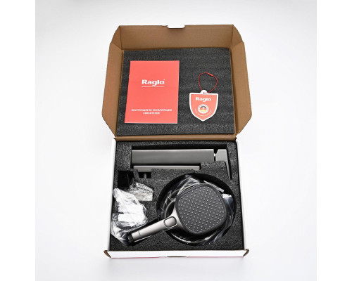 Смеситель Raglo R30.30.09 для ванны и душа настенный излив поворотный 15 см, графит