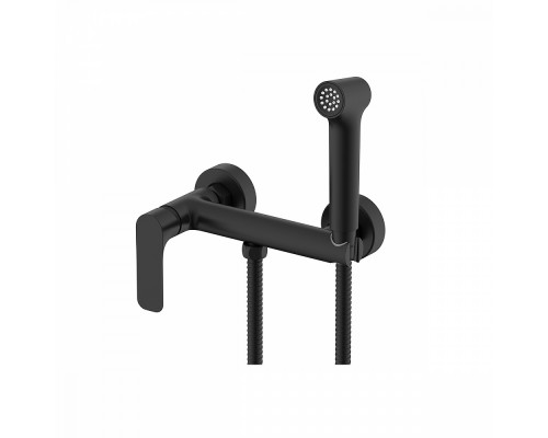 Смеситель Raglo R03.51.06 с гигиеническим душем настенный , черный