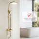 Душевая система Raglo R01.24.03 для ванны и душа излив поворотный 20 см, сатин золотой