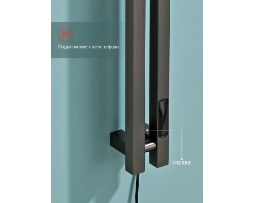 Полотенцесушитель электрический RAGLO R350.12.09 настенный сенсорный узкий с терморегулятором , графит