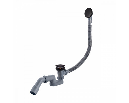 Слив-перелив для ванны Raglo R600.31.06 автоматический (клик-клак), латунь/пластик, черный