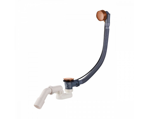 Слив-перелив для ванны Raglo R600.30.33 полуавтоматический (с тросиком), латунь/пластик, матовая медь