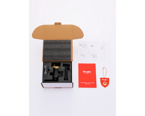 Смеситель Raglo R51.52.06 с гигиеническим душем встраиваемый , черный