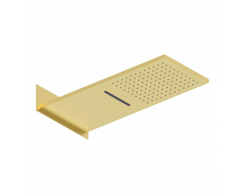 Лейка верхняя Raglo R452.01.03 для душа 553*252мм 2 режима прямоугольная нержавеющая сталь, сатин золотой