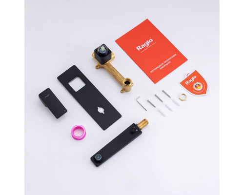 Смеситель Raglo R30.11.06 для раковины встраиваемый монолитный, черный