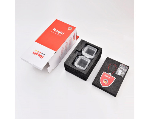 Стакан для зубных щеток с держателем Raglo R301.08.06 двойной,черный