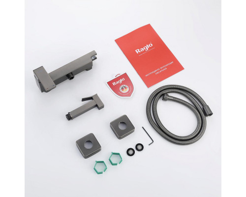 Смеситель Raglo R01.51.09 с гигиеническим душем настенный , графит