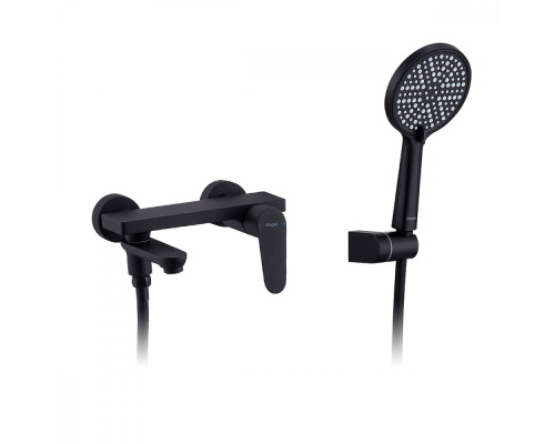 Смеситель Raglo R31.30.06 для ванны и душа настенный излив поворотный 15 см, черный