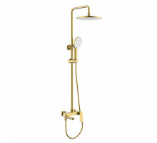 Душевая система Raglo R03.24.03 для ванны и душа излив поворотный 15 см, сатин золотой
