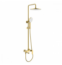 Душевая система Raglo R03.24.03 для ванны и душа излив поворотный 15 см, сатин золотой