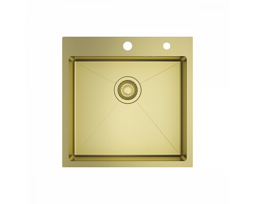 Кухонная мойка Raglo R700.5050.03 из нержавеющей стали в базу от 50см, сатин золотой