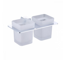 Стакан для зубных щеток с держателем Raglo R301.08 двойной,хром