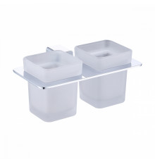 Стакан для зубных щеток с держателем Raglo R301.08 двойной,хром