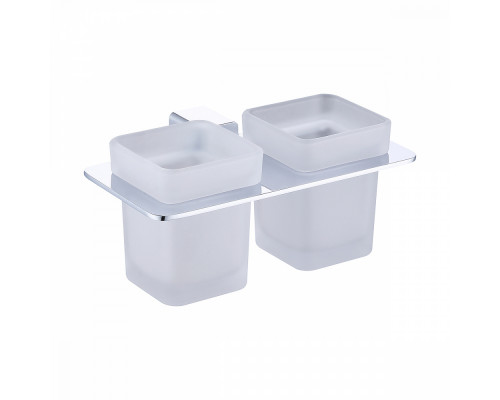 Стакан для зубных щеток с держателем Raglo R301.08 двойной,хром