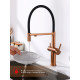 Смеситель Raglo R20.63.33 для кухни с подключением к фильтру съёмный гибкий излив с магнитным фиксатором, матовая медь
