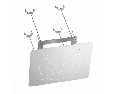 Лейка верхняя потолочная Raglo R452.03 для душа 590*480мм 2 режима прямоугольная нержавеющая сталь, хром