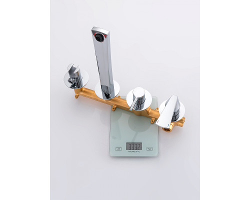 Смеситель Raglo R07.32 для ванны и душа встраиваемый излив монолитный 20 см, хром