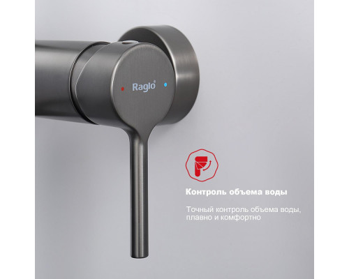 Душевая система Raglo R20.24.09 для ванны и душа излив поворотный 15 см, графит