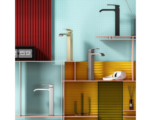 Смеситель Raglo R02.15 для раковины высокий монолитный, хром