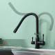 Смеситель Raglo R81.64.06 для кухни с подключением к фильтру излив гибкий поворотный, черный