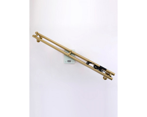 Полотенцесушитель электрический RAGLO R350.11.03 настенный сенсорный узкий с терморегулятором , сатин золотой