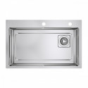Кухонная мойка Raglo R702.7246.05 из нержавеющей стали в базу от 80см, сатин
