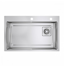 Кухонная мойка Raglo R702.7246.05 из нержавеющей стали в базу от 80см, сатин