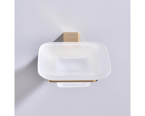 Мыльница Raglo R301.02.03 с держателем,сатин золотой