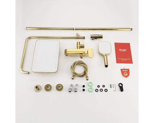 Душевая система Raglo R50.24.23 для ванны и душа излив поворотный 15 см, золото