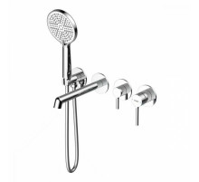 Смеситель Raglo R20.32 для ванны и душа встраиваемый излив монолитный 20 см, хром