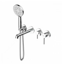 Смеситель Raglo R20.32 для ванны и душа встраиваемый излив монолитный 20 см, хром