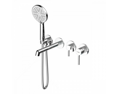 Смеситель Raglo R20.32 для ванны и душа встраиваемый излив монолитный 20 см, хром