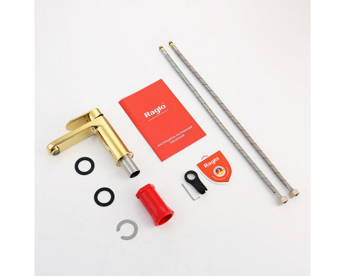 Смеситель Raglo R50.10.23 для раковины монолитный, золото