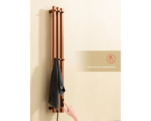 Полотенцесушитель электрический RAGLO R350.17.33 настенный сенсорный узкий с терморегулятором , матовая медь