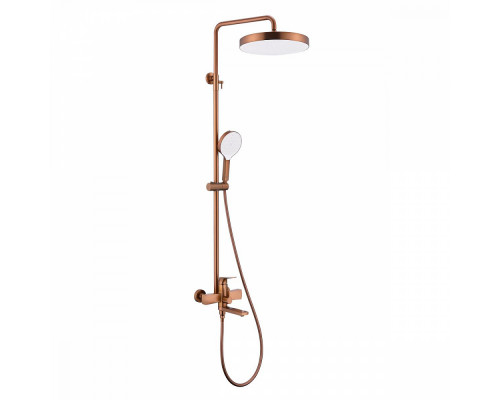 Душевая система Raglo R07.24.33 для ванны и душа излив поворотный 20 см, матовая медь