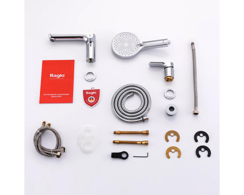 Смеситель Raglo R03.31 на борт ванны врезной монолитный, хром