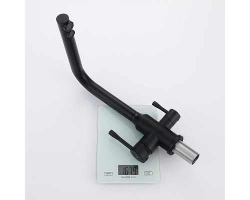 Смеситель Raglo R81.61.06 для кухни с подключением к фильтру излив поворотный, черный